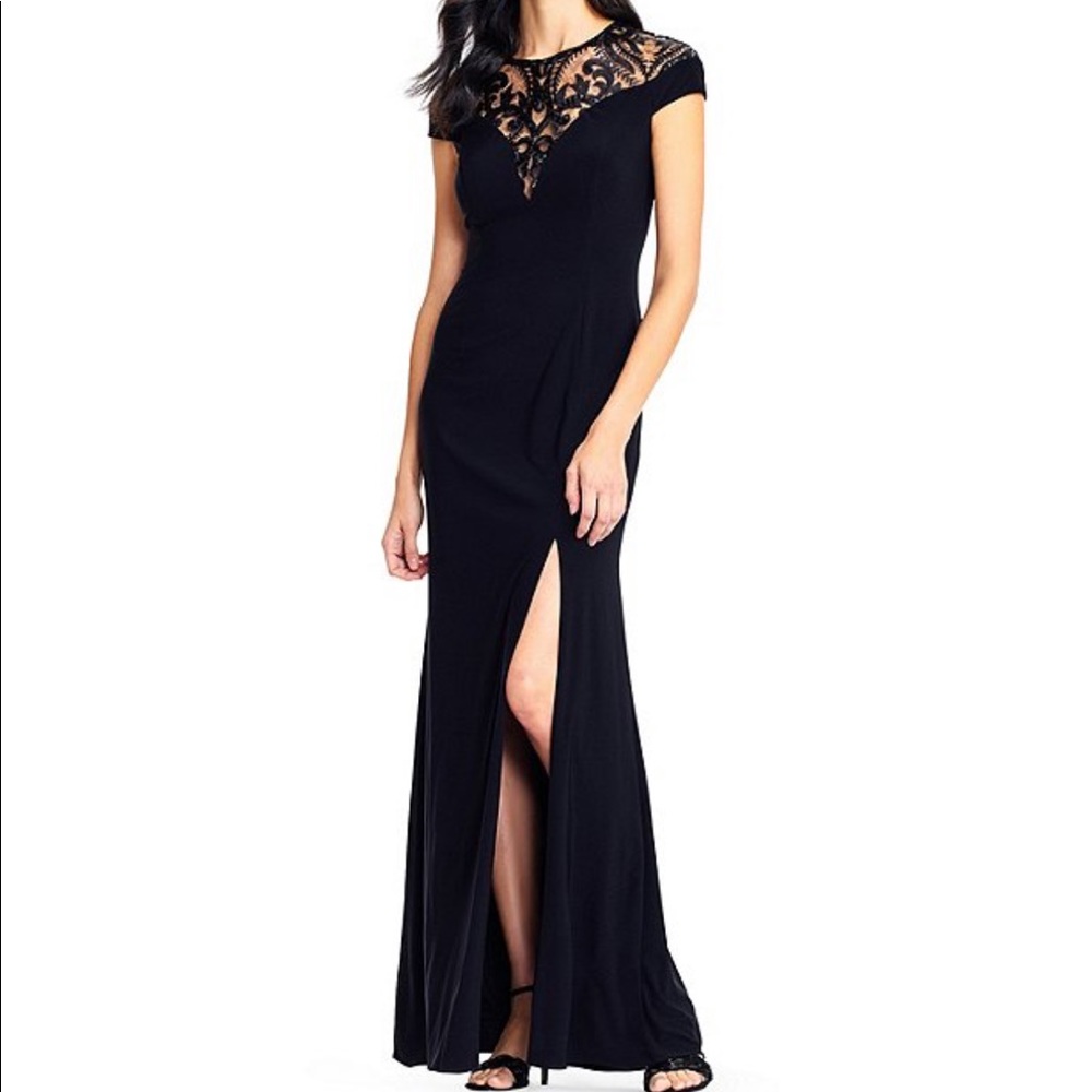 Adrianna Papell Black Evening Dress